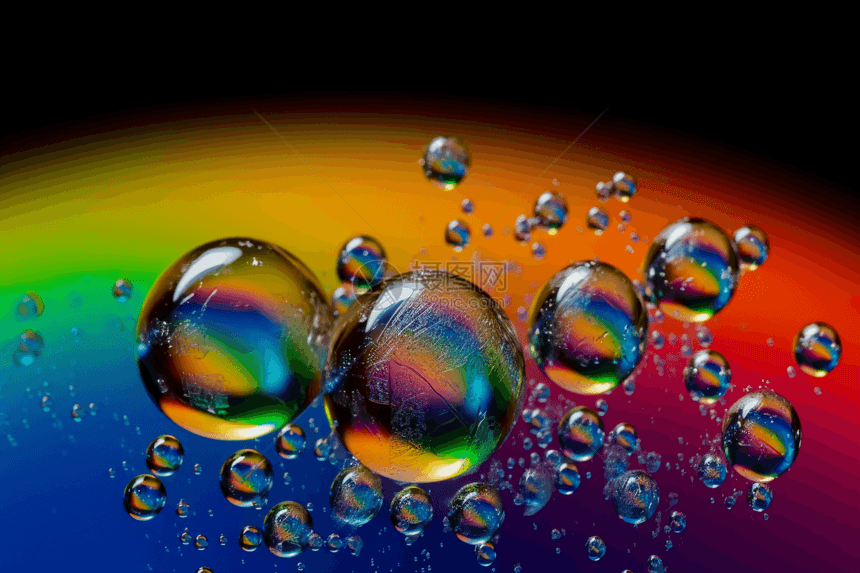 圆形透明肥皂泡图片