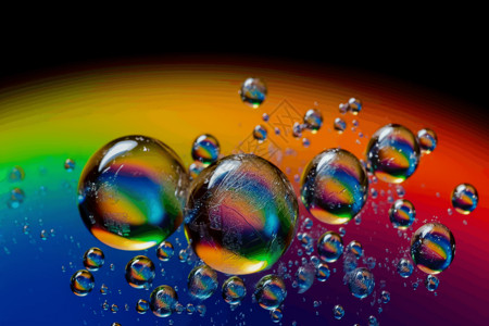 圆形透明肥皂泡背景图片