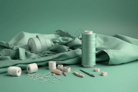 针线缝纫清新纺织背景设计图片