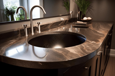 卫生间厨房大理石洗手台设计图片