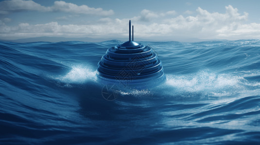 海面波纹波浪能转换器设备设计图片