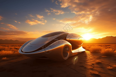 未来派飞行汽车3D图背景图片