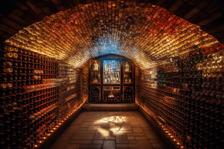 色彩斑斓的酒窖设计图红酒高清图片素材