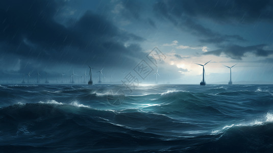 大海风暴风雨如磐的海洋设计图片