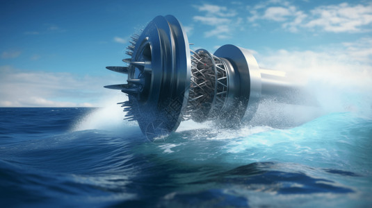海洋能源涡轮机图片
