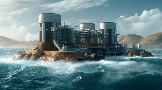 海塔海洋发电厂设计图片