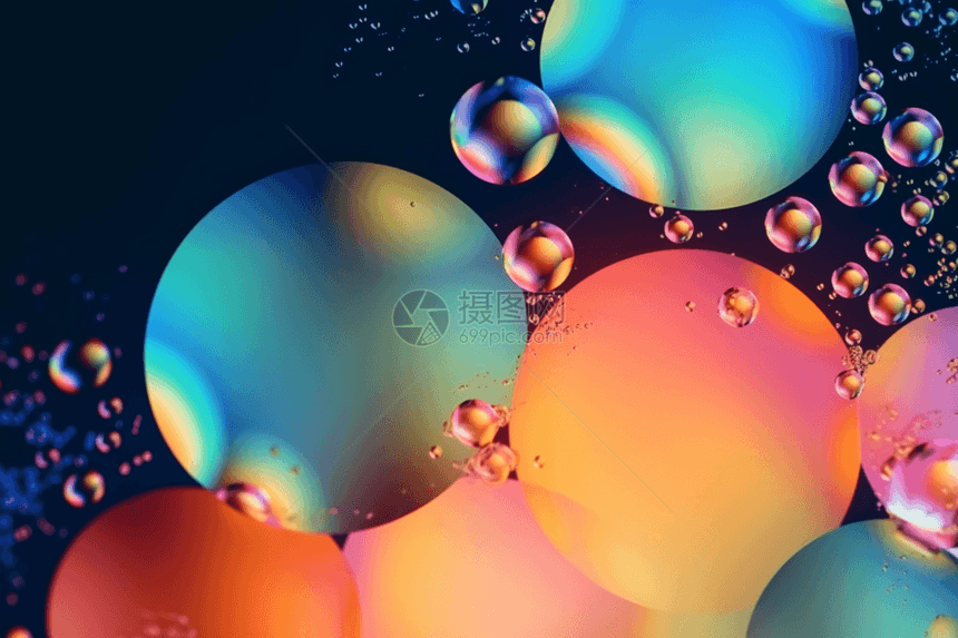 不同明亮的抽象气泡纹理图片