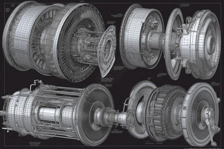 飞机部件变速器零件设计图片