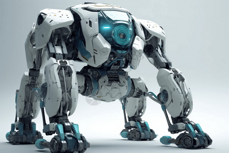 未来派机器人背景图片