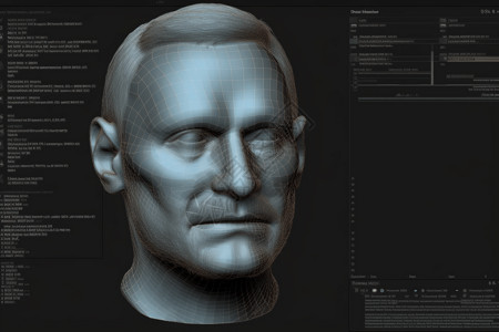 人脸建模3D中年模型设计图片