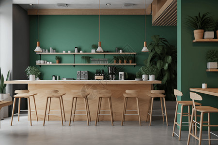 极简主义咖啡馆背景图片