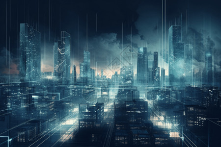 现代智能科技城市图片
