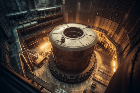 哈勃视图俯视核电站视图背景