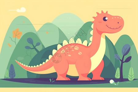 恐龙的插画背景图片