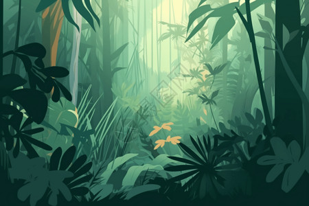 绿色的丛林背景图片