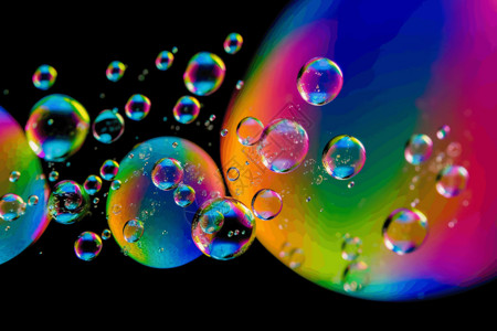飞舞的肥皂水泡泡背景图片