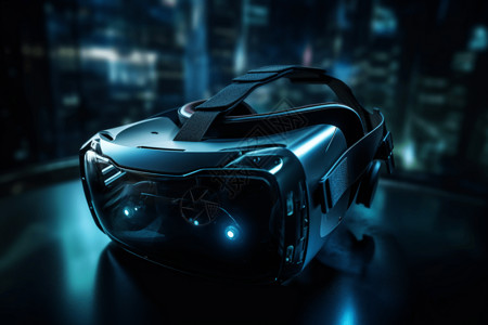 VR体感蓝色的游戏眼镜背景