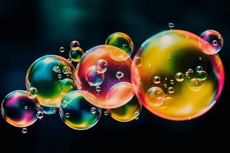 飞舞的泡泡水泡泡的特写背景