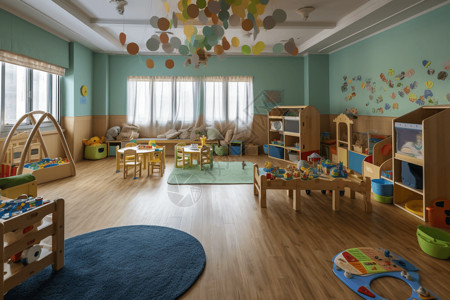 幼儿园休息室背景图片