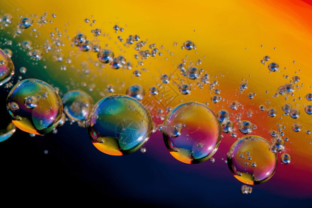 彩色的水泡泡背景图片