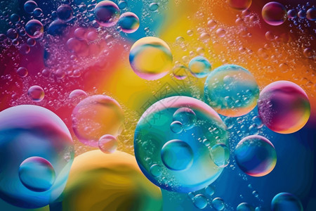 高清水泡素材高清的五颜六色肥皂泡插画