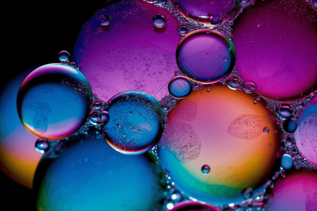 高清气泡素材高清的彩色肥皂泡插画