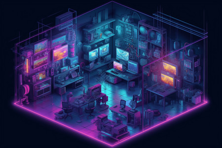 紫色实验室背景图片