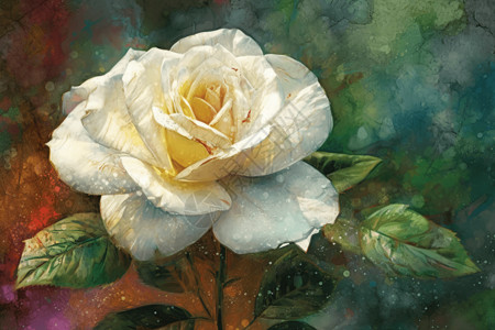 美丽的白色玫瑰背景图片
