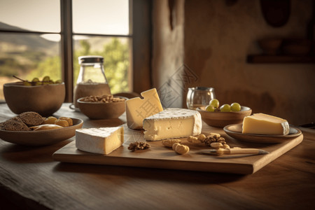奶酪甜品图背景图片