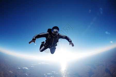 跳伞运动员自由落体背景图片