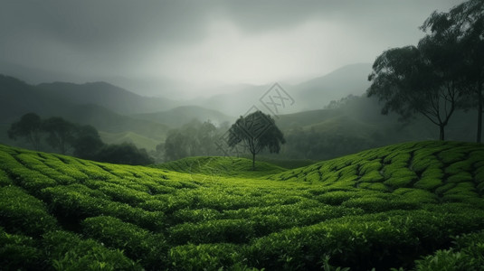 绿茶种植园的图图片
