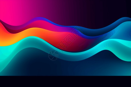 彩色波浪流体形状背景图片