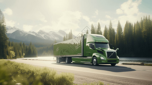 新能源送货卡车高清图片