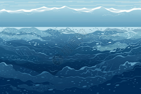 粒子海洋平面插图背景图片