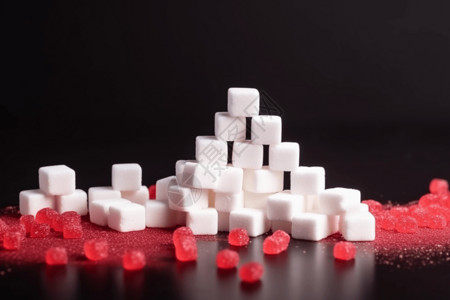 白色棉花糖白色方糖3D模型设计图片