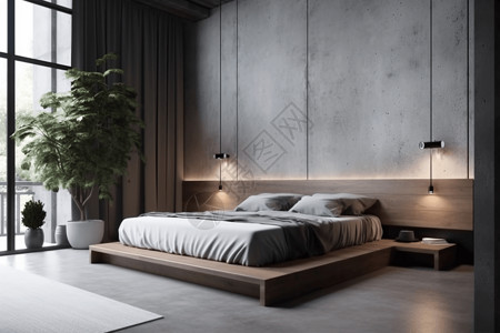 床和早餐简约风格的大床设计图片