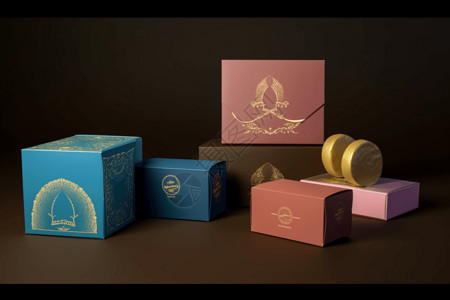 斋月中秋月饼盒子包装设计创意背景
