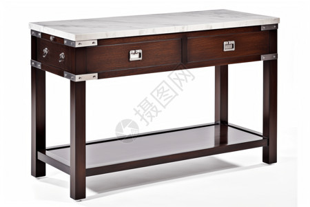 大理石桌木制控制台桌设计图片