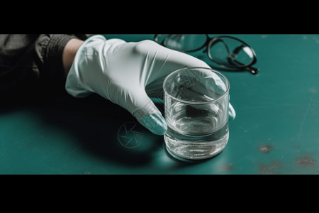 实验室用玻璃器皿背景图片