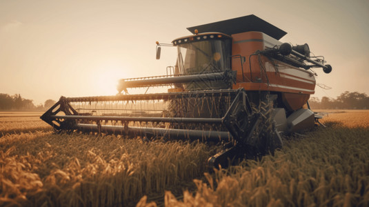 粮食机械杂交水稻机械图背景