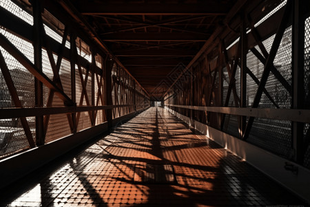 钢桥人行道的图图片