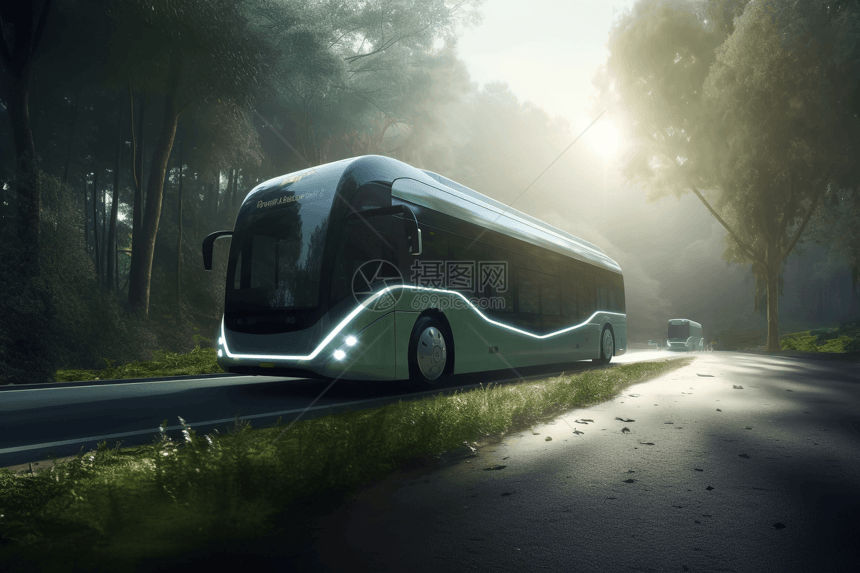 电动公交车3D设计图图片