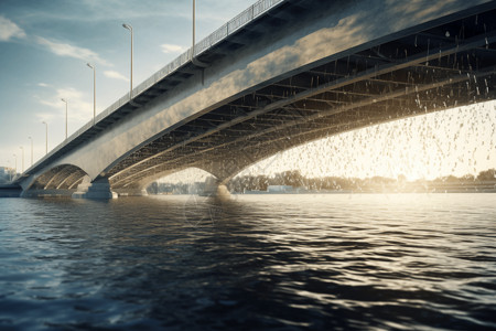 桥梁建筑3D设计图高清图片