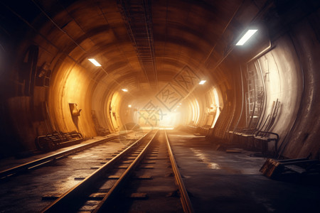 公路隧道施工背景图片