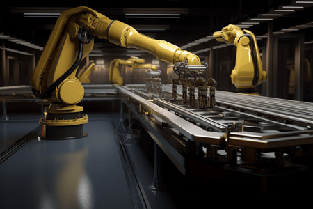 工业机器人组装背景图片