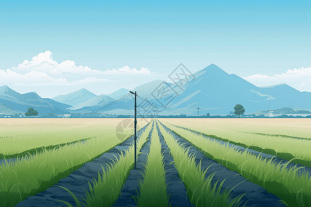 稻田灌溉系统图片