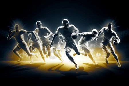 踢足球的球员动态插图背景图片