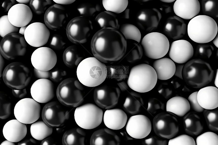 黑白圆球图片