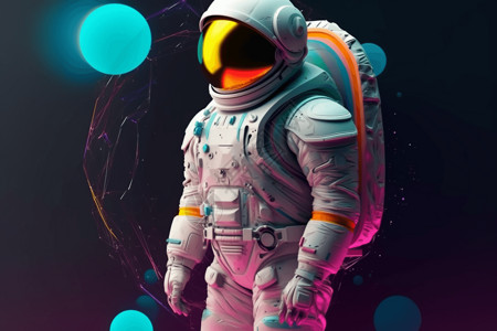 宇航员穿着宇航服背景图片