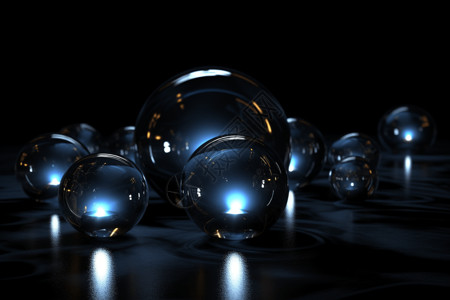 物体表面消毒发光玻璃球体设计图片